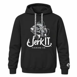 Jerk It Classic Walleye - Black Hoodie