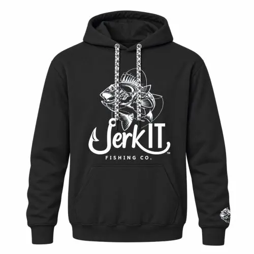 Jerk It Classic Walleye - Black Hoodie