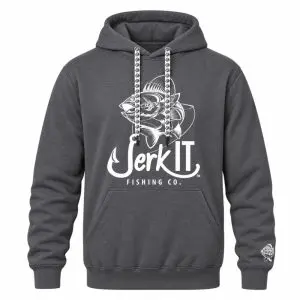Jerk It Classic Walleye - Charcoal Hoodie