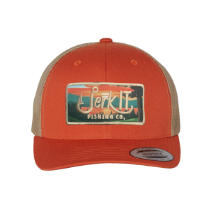 Jerk It Sunset Retro Trucker Snapback - Orange