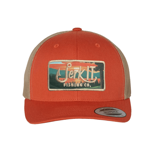 Jerk It Sunset Retro Trucker Snapback - Orange