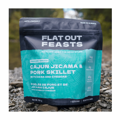 Cajun Jicama & Pork Skillet - Flat Out Feasts