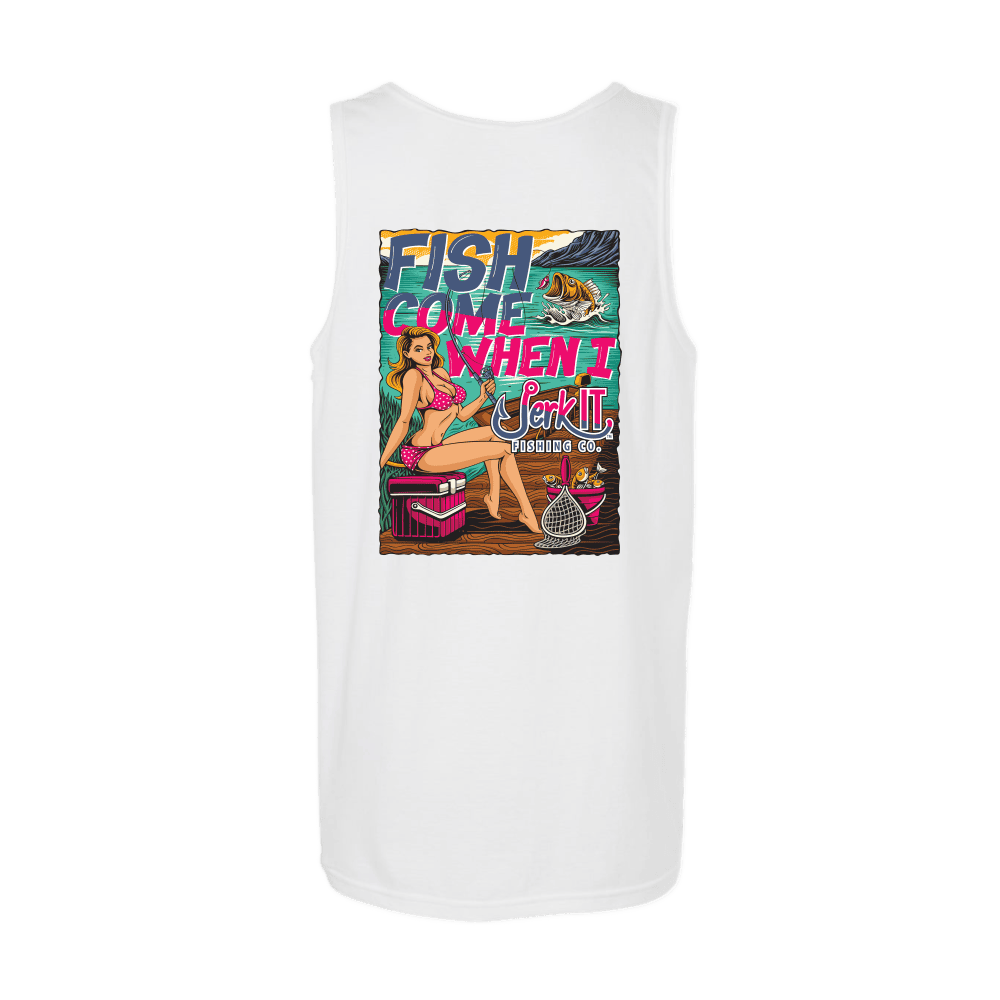 Fish Come When I Jerk It - Men's Tank Top - Image 2