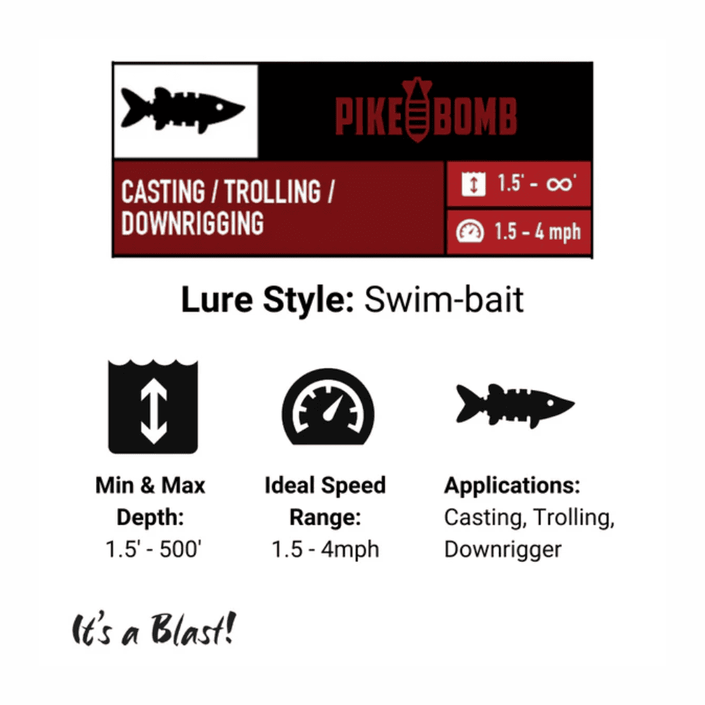 Lucky Bug 5" Pike Bomb - Fish Chow - Image 2