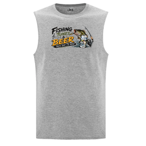 Fishing Tunes and Beer  - Sleeveless Tee