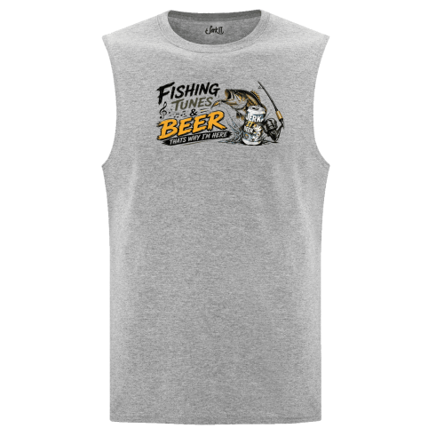 Fishing Tunes and Beer  - Sleeveless Tee