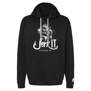 Jerk It Classic Walleye - Black Hoodie