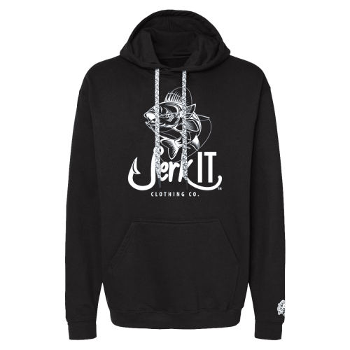 Jerk It Classic Walleye - Black Hoodie