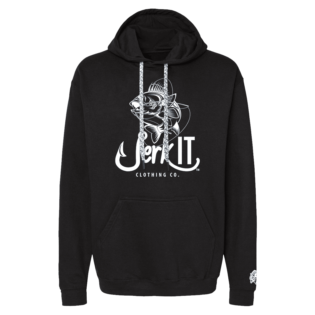 Jerk It Classic Walleye - Black Hoodie