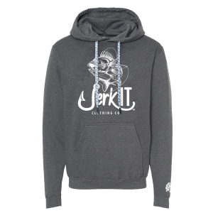 Jerk It Classic Walleye - Charcoal Hoodie