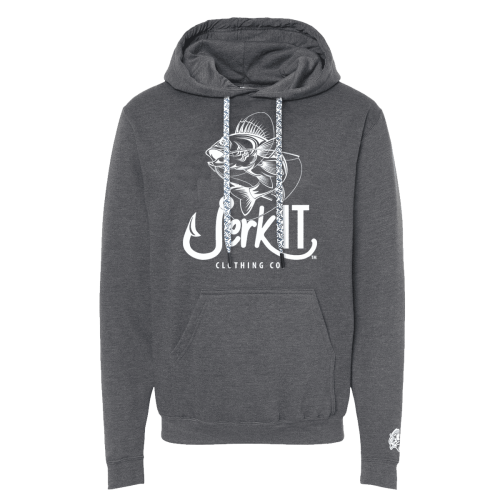 Jerk It Classic Walleye - Charcoal Hoodie