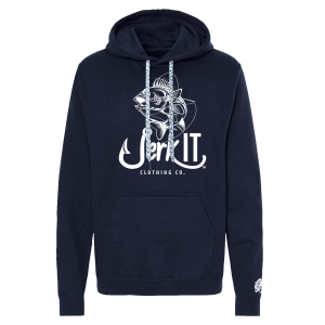 Jerk It Classic Walleye - Navy Hoodie