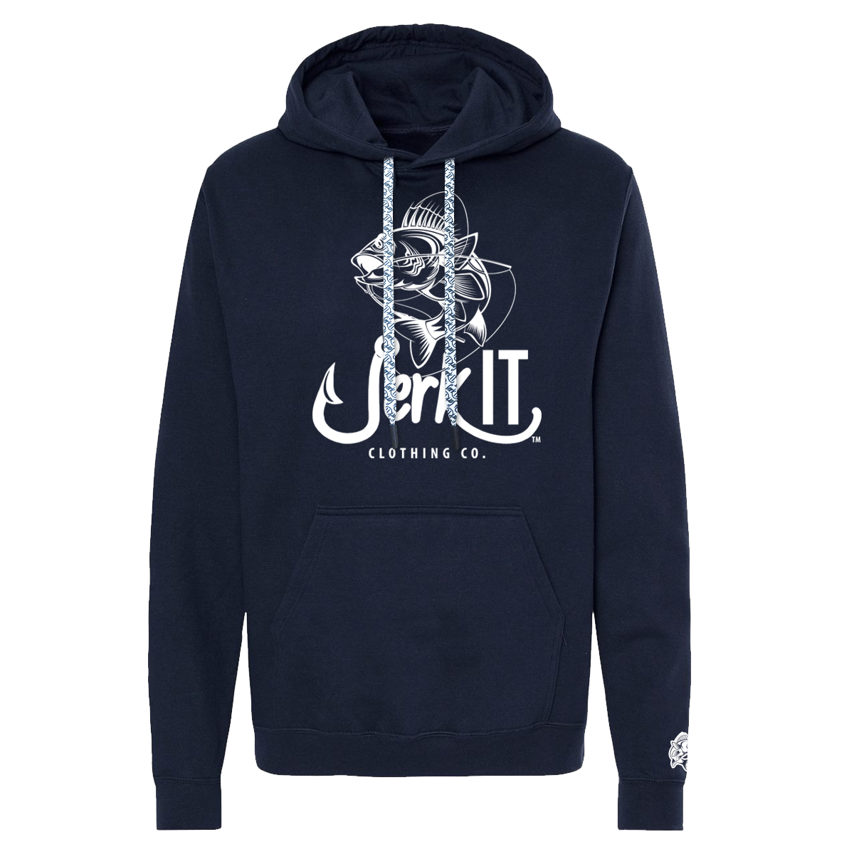 Jerk It Classic Walleye - Navy Hoodie